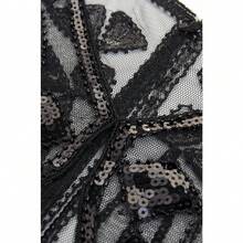Shawl Wraps Sequin Beaded Evening Cape Bridal Shawl - Black-3 - View 5