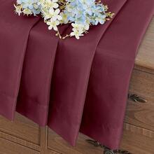 Burgundy Small Sheer Curtains 2 Panels Set, Kitchen Curtains 36 Inch Length, Elegant Light Filtering Short Window Drapes For Living Room Bedroom, Dual Rod Pocket Design, 2x42Wx36L Inches,42inchWx36inchL(Packof2),Burgundy - 酒紅色 - 查看 7