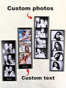 1/4/8pcs Customized Long Photo Strips - Personalized Movie-Style Photo Keepsakes, Couples/Best Friends Exclusive Photo Strips - Creative Custom Memorabilia, Student Photo Decor - Baby/Pet Growth Records - Personalized Long Photo Keepsakes, Birthday/Holiday Party Gifts - Customized Group Photos, Couples Photo Strips - Anniversary Romantic Surprise Gifts