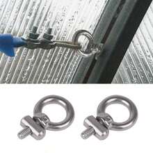 4X Stainless Steel Track Stopper Sunshade Stopper, Suitable For 5-8mm Track RV Camping Vehicles, Preventing The Mark From Sliding Along The Guide Rail, Suitable For Outdoor And Indoor Use - Silver - View 4