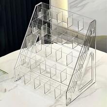 1pc Transparent Acrylic Lipstick Holder, Makeup Organizer Rack, Vanity Desktop Decor, Home Accessories - Multicolor - View 5