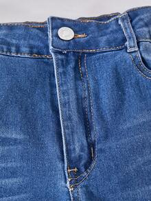 Boys' Street Style Casual Washed Indigo Blue, Black, Light Blue Denim Jeans - Multicolor - View 6