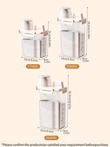 1个/2个宠物食品罐，猫粮储存罐，3000毫升/2500毫升/1750毫升储存容器，用于储存猫粮或狗粮，密封防潮盖带刻度，方便根据需要提供宠物食品，主要目的是防止猫粮/狗粮受潮并防止宠物偷食，使宠物食品储存变得简单。家用宠物食品分类储存盒