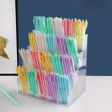 1pc Transparent Acrylic Lipstick Holder, Makeup Organizer Rack, Vanity Desktop Decor, Home Accessories - Multicolor - View 1