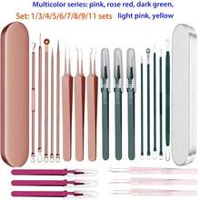 祛痘工具套装，包含黑头去除器、瑕疵去除器和深层清洁面部护理工具 - 粉刺針 - 查看 2