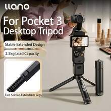 Llano For Pocket 3 Extended Desktop Tripod Multifunctional Desktop Tripod With Two-Section Extendable Legs Height Adjustment - Black - View 8