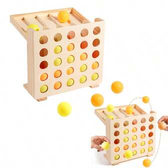 Juego de mini pelotas saltarinas, juego de enlace de 4 tiros divertido, juego interactivo de mesa para fiestas, juguete educativo y creativo para familia, viajes y al aire libre