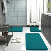 Thick Memory Foam Bath Mat Rug 24x16, Extra Soft Absorbent Bathroom Rug, Quick Dry Bath Mats, Non-Slip, Machine Washable Carpet For Bathroom, Tub And Shower, Home Decor Accessories, Deep Lake,24inchx16inch,DeepLake - 深湖 - 查看 8