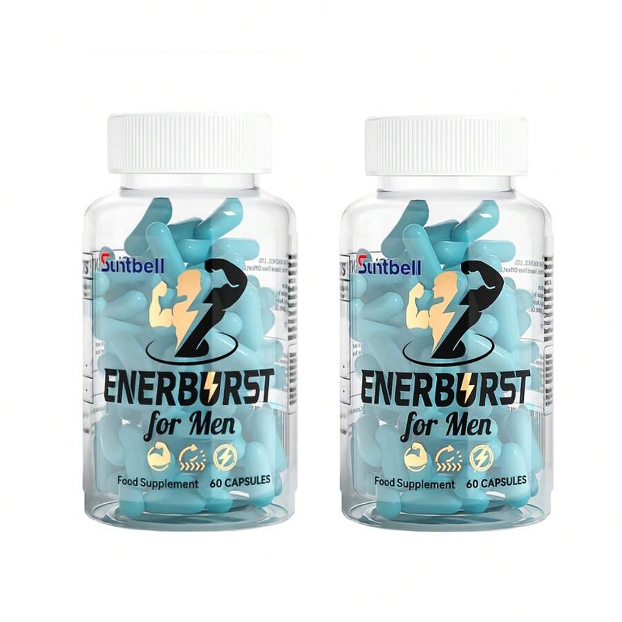 Enerburst For Men Capsulse, Male Testosterone Capsules, Blend Oyster Extract, Cordyceps, Maca & L-Citrulline, Men Vitality Supplement, Hormonal Balance, Prostate Health, 60 Capsules - 120 Count-beast - View 1