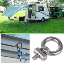 4X Stainless Steel Track Stopper Sunshade Stopper, Suitable For 5-8mm Track RV Camping Vehicles, Preventing The Mark From Sliding Along The Guide Rail, Suitable For Outdoor And Indoor Use - Silver - View 9