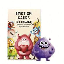 32pcs Emotion Monster Cards With Instructional Text, Cute Cards For Self-Regulation And Mood Boosting
