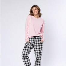 Warm Winter Flannel Pajama Set - Màu Hồng  San hô - Xem 7