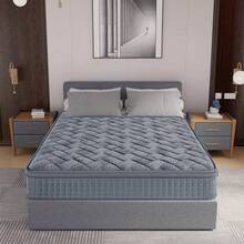 10"12" Thickness High Quality Grey Color Highly Breathable Cooling Gel Memory Foam Innerspring Hybrid Mattress Rolled Package In A Box 10 In 12 In King Queen Full Twinxl Twin - 深灰色 - 查看 1