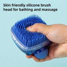 Escova de Banho de Silicone, Esfregão de Chuveiro, Escova de Banho, Frasco Dispensador de Gel de Banho com Cerdas Macias - Multicolorido - Visão 2