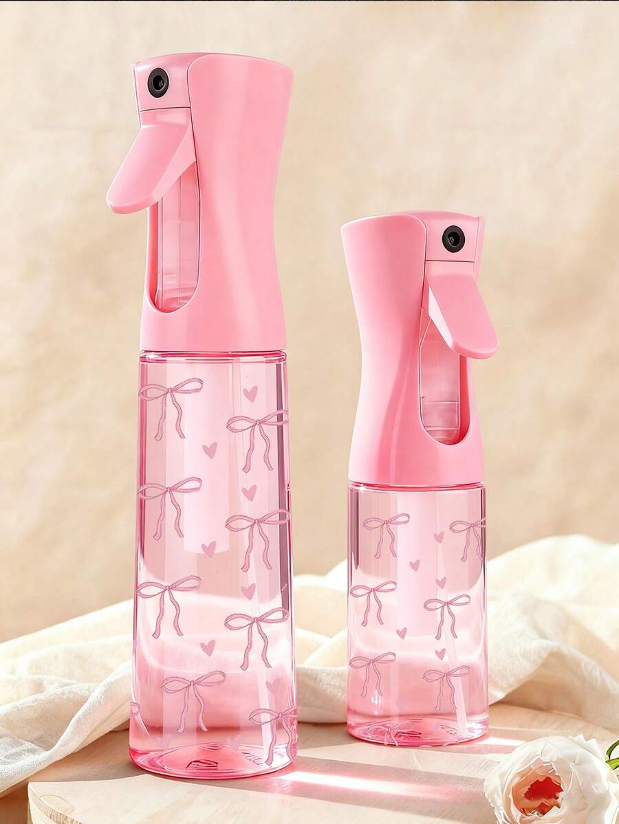 蝴蝶結圖案 PET 旅行噴霧瓶，專業高壓霧化噴霧瓶，200ML/300ml 高壓連續細霧噴霧器，美髮造型工具，美髮護理產品與配件，旅行必備 - 彩色 - 查看 1