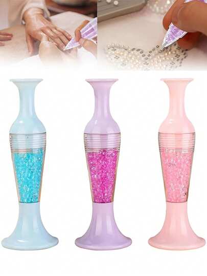 Vase Shaped Diamond Painting Pen, Suitable For DIY Embroidery, Nail Art, Durable Plastic Craft Pen