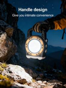 1pc Solar Powered Multifunctional Portable Lamp, Long-Range Floodlight Dual Mode Lighting, Outdoor Emergency Phone Charger Light, Suitable For Camping, Night Searching, Emergency Power Supply, Multi-Light Switching And Outdoor Scenarios - Solar Hand Lamp - View 7