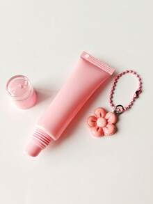 10ml 1/3pcs Lipstick Tube, Keychain With Flower Pendant, Women's Lotion, Essence, Lip Gloss, Cosmetic Packaging, Easy To Store And Carry - Multicolor - View 11