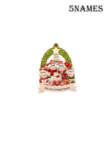 Custom Christmas Ornaments With Name, Personalized Christmas Tree Decorations, Customized 2-8 Names Ornaments, Customizable Christmas Decorations, Diy Ornaments, Christmas, Indoor, Outdoor, Garden, Anniversary, Snowman Family, Christmas Tree Ornaments, Room Decor, Mom, Dad - Style B - View 15