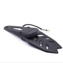 1PC Guardabarros Trasero Universal para Motocicleta con Luz Integrada, Disponible en Rojo, Gris y Blanco - Oscuro - Ver 1