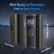 Wireless Digital Tyre Inflator 150PSI Portable Air Compressor For Car Moto Bike Car Electrical Air Pump Wireless Tire Inflation Pump For Car Mounted Motorcycle Bicycle Ball Auto Inflator Air Compressor - Black - View 3