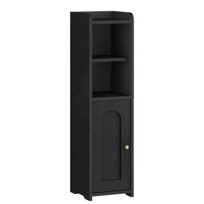 HEXCELEN Bathroom Storage Cabinet, Corner Floor Cabinet With Doors And Adjustable Shelf, Narrow Toilet Paper Cabinet, Bathroom Organizer For Small Spaces