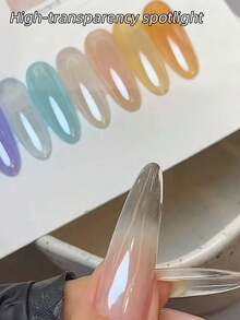 Nail Art High Transparency Fill Light Powder 0.3g High Brightness Color Coated Crystal Powder Nail Decoration DIY - White - View 3