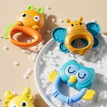 360°旋转可爱动物婴儿床铃，遥控操作，寓教于乐，播放舒缓摇篮曲，是新生儿的完美玩具礼物 - 彩色 - 查看 8