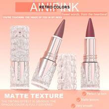 AINIPINK 2pcs (01#+03#) Matte Lipstick Lip Gloss, Waterproof , Easy To Apply, Does Not Fade, Does Not Stick To The Cup, Sweat-Proof, Convenient To Carry, Beautiful Gift, Daily Makeup, Festival Makeup, Universal Color Makeup, Y2K Makeup Party Beach Travel Holiday Camping Outdoors Present Rose Fashion Girl New Year Cosmetic Cosplay Best Trip Festivals Color Fancy Campus School Charm Vibe Cny Chinese New Year, Valentine's Day Gifts,Vegan,Cruelty Free - 彩色 - 查看 3