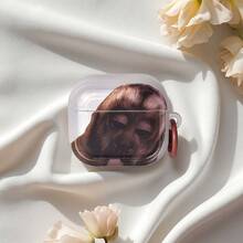 1个吐舌猴子[带棕色环]可爱个性化趣味创意万圣节动物大猩猩猿猴简约素雅，半透明彩色3D框架造型，带环夹，兼容 1/2/3/4/Pro/Pro2/Pro3/耳机盒 - 彩色 - 查看 3