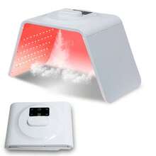 LED Folding Spectrometer Mask 7-Color Light Therapy With Ergonomic Design, Large Spray Hydration Facial Steamer, 110V Plug-In, Fits Salon SPA Application - Facial Skincare Item - 美規A型插(110-127V) - 查看 10