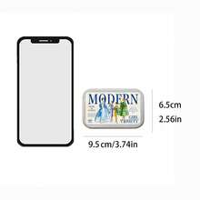 1 caja de 400 piezas de pegatinas de moda de estilo vintage para señoras, pegatinas decorativas para teléfono móvil, portátil, cuaderno, scrapbooking, diario, artes y manualidades - Azul - Ver 11