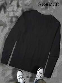 NeonDrift   Gifts For Christmas, Thanksgiving, And The 2026 New Year-Fentanyl Tour 2025 Skull And Chain Long Sleeve T Shirt Gothic Metal Music Band Merch Dark Art Design For Men Streetwear Fashion Hardcore Rock Style Edgy Urban Look - màu đen - Xem 5