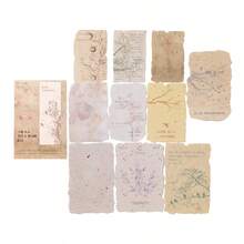 20 tờ/gói Giấy thủ công trang trí sổ lưu niệm bất đối xứng họa tiết cây cối cổ điển và chữ tiếng Anh, hoa văn retro, bướm, sao và trăng, động vật biển, dùng làm nền trang trí cho sổ nhật ký DIY. - Nhiều màu - Xem 16