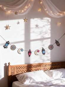 1 chiếc đèn lồng trang trí hình trăng sao nhiều màu sắc, vòng hoa trang trí ngày lễ, biểu ngữ phong cách Boho, tranh treo tường hình trăng lưỡi liềm và sao, đồ trang trí tinh tế với các chi tiết khoét rỗng, tấm trang trí nhẹ, phông nền chụp ảnh tiệc, biểu ngữ trang trí nhà cửa cho phòng khách, phòng ngủ, phòng trẻ em, phòng chơi game, phông nền tiệc. - Nhiều màu - Xem 5