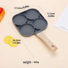 1pc Non-Stick Granite Frying Pan With Heat-Resistant Handle, Multi-Functional Breakfast Skillet Suitable For Gas Stove And Induction Cooktop