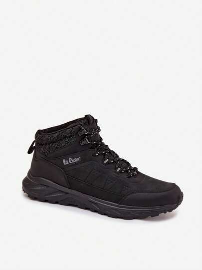 Men's Insulated LeeCooper Trekking Boots Made Of Synthetic-Leather With Anti-Slip Sole For Autumn And Winter Black Gray Brown