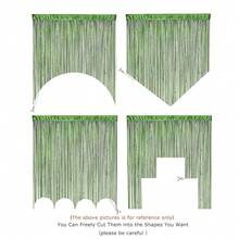 Beaded Curtain Door String Curtains For Doorway Tassels Beads Hanging Fringe Hippie Room Divider Window Hallway Entrance Wall Closet Bedroom Privacy Decor (Grass Green, 100*280cm),39inchWx110inchL(Packof1),GrassGreen - 草綠 - 查看 6