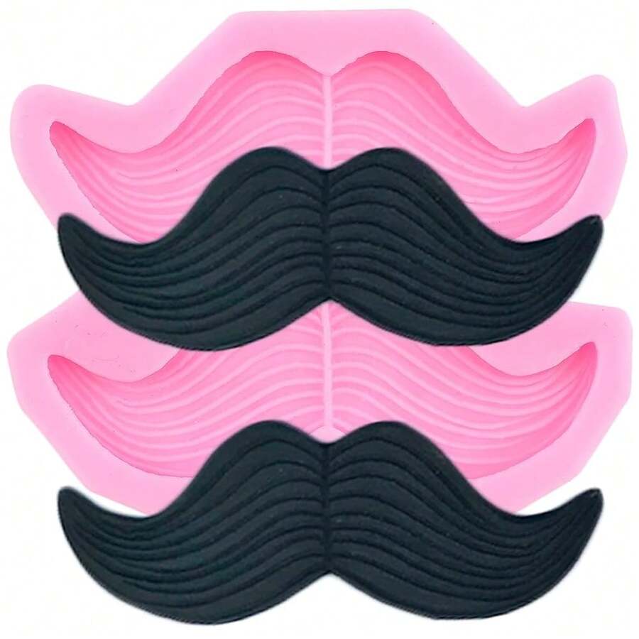 Mustache Beard Silicone Mold Beard Fondant Chocolate Candy Molds For Birthday Party Cupcake Topper Cake Decoration Gum Paste Polymer Clay,StyleE - StyleE - 查看 1