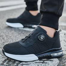 New Breathable Steel Toe Cap Shoes For Men And Women, Anti-Smashing And Anti-Piercing Work Shoes, Lightweight And Fashionable - Black - View 4