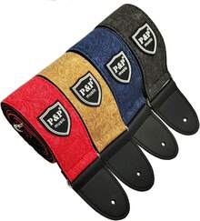 Correa para Guitarra, Strap para Guitarra Ajustable Correa de Guitarra para bajo, guitarra eléctrica y acústica - Azul - Ver 7