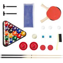 Mesa de juegos giratoria 3 en 1 con Air Hockey, billar/billar y tenis de mesa, mesa de hockey de 88 pulgadas para sala de juegos, hogar familiar, juego de juegos arcade, todos los accesorios para cada juego incluidos - 88 pulgadas - Ver 8