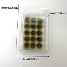 10mm 簇绒草草坪模型，微缩风景军事模型，沙箱模型，火车模型，微景观DIY，1/35 1/48 1/72 1/87 比例逼真草地