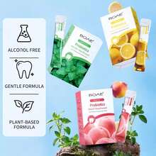 20 piezas de enjuague bucal con sabor a menta/limón/melocotón, tamaño de viaje, desechable, proporciona cuidado dental y purificación, aliento fresco duradero, limpia y cuida los dientes, sabor agradable, limpia los dientes, promueve un entorno bucal saludable y ayuda a eliminar la vergüenza de los problemas bucales, adecuado para viajes y después de las comidas. - Multicolor - Ver 4