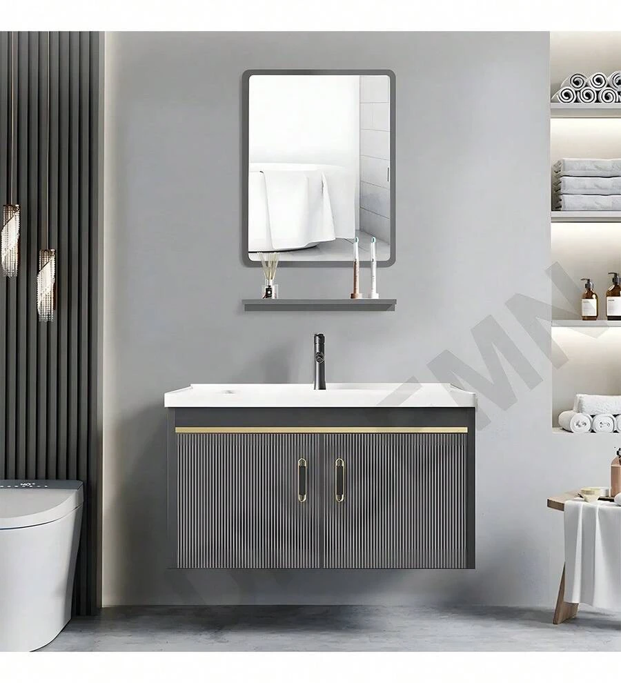 Lavabo Marmol Rectangular Minimalista Moderno 60*40cm Gris Claro - Gris - Ver 1