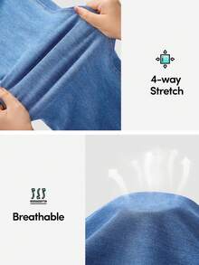 Stretchy Jeans For Women High Waist Jeggings Tummy Control Skinny Jeans Pull On Leggings With Pockets Casual - 淺藍色 - 查看 5