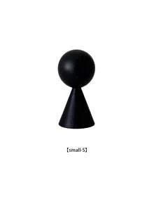 1pc/3pcs Single Head Wooden Candle Holder, Suitable For Desktop Decoration (Candles Not Included) - Black - View 12