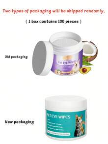 Cat Eye Cleaning Cotton Pads, Remove Tear Stains; Pet Eye Care Wet Wipes, Clean Eye Area Dirt And Skin Around Eyes. Dog & Cat Eye Wet Wipes - Gently Remove Tear Stains, Eye Debris, Secretions And Mucus - Coconut Oil Cleansing, Beautify And Remove Eye And Facial Odor - 100 Sheets