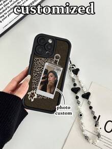 Etui na telefon z nadrukiem w panterkę, grube, odporne na wstrząsy, teksturowane, z paskiem na nadgarstek, kompatybilne z 17/17 Pro/17 Pro Max/17 Air, 16/16 Pro Max, XR, 7/8, 15 Pro Max, 12 Pro Max, 13 Pro Max, 14 Pro Max, 13, 14, 11, 12P, 14, P11, P12, odporne na upadek, XS, XR, 7/8P, 7/8 GES2, kompatybilne z A13 4G, A22, A21S, A51 4G, A52, S22 Ultra, A33 5G, kompatybilne z Redmi 10, Redmi Note 11 4G, Redmi 11 Lite, A53 TPU, A14, A23, S23 Ultra, S24, A14, A15, S23, Etui na telefony A73, S25/S25 Ultra i Redmi