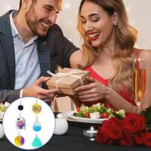 SENHAI - 12 moldes de resina para joyería con 360 accesorios para aretes, moldes de resina de tamaño variado con agujero, moldes de resina para pendientes de silicona para hacer joyas, pendientes,(default) - Multicolor - Ver 9